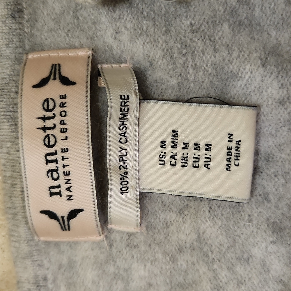 Nanette Lepore Cashmere Braid Detail Sweater Size Medium - Picture 4 of 7
